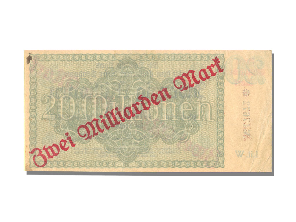 German States, 2 Milliarden Mark, 1923, KM #S913, 1923-09-25, AU(55-58)