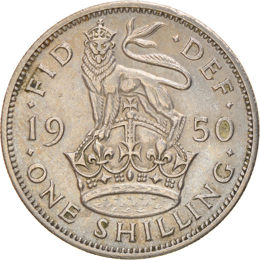 Coin, Great Britain, George VI, Shilling, 1950, EF(40-45), Copper-nickel, KM:876