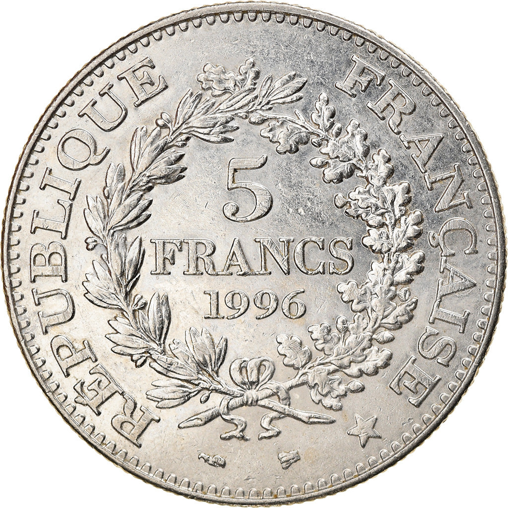 Coin, France, Hercule, 5 Francs, 1996, Paris, AU(50-53), Nickel, KM:1155