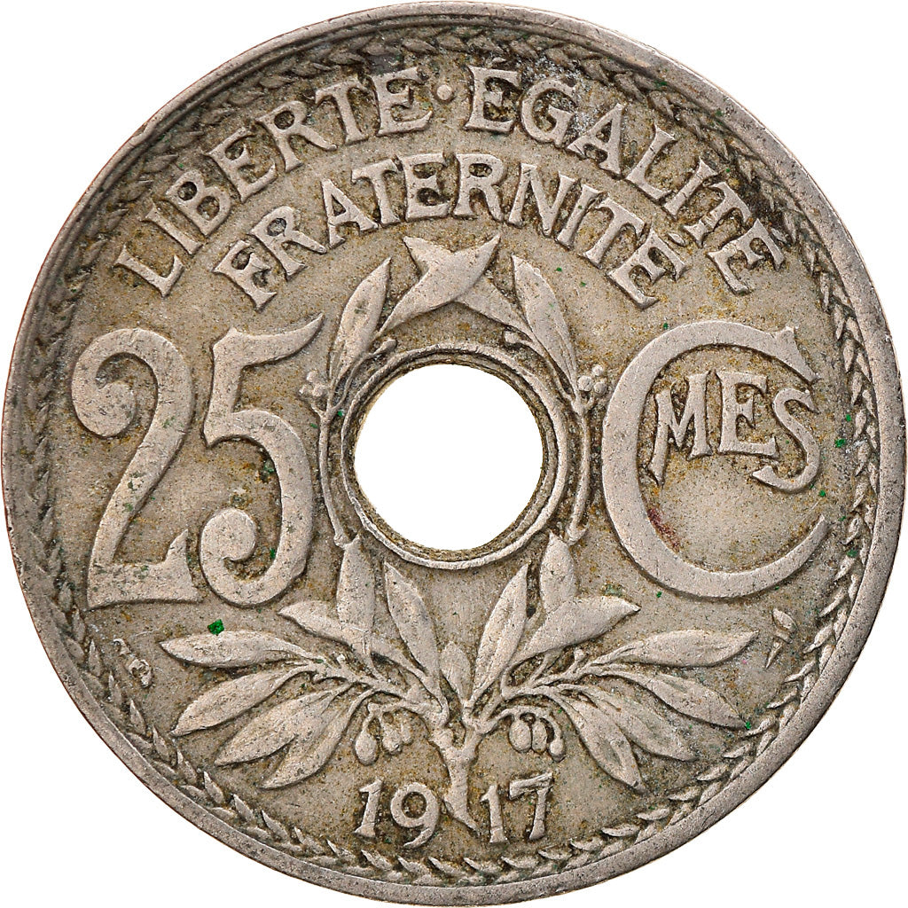 Coin, France, Lindauer, 25 Centimes, 1917, VF(30-35), Copper-nickel, KM:867a