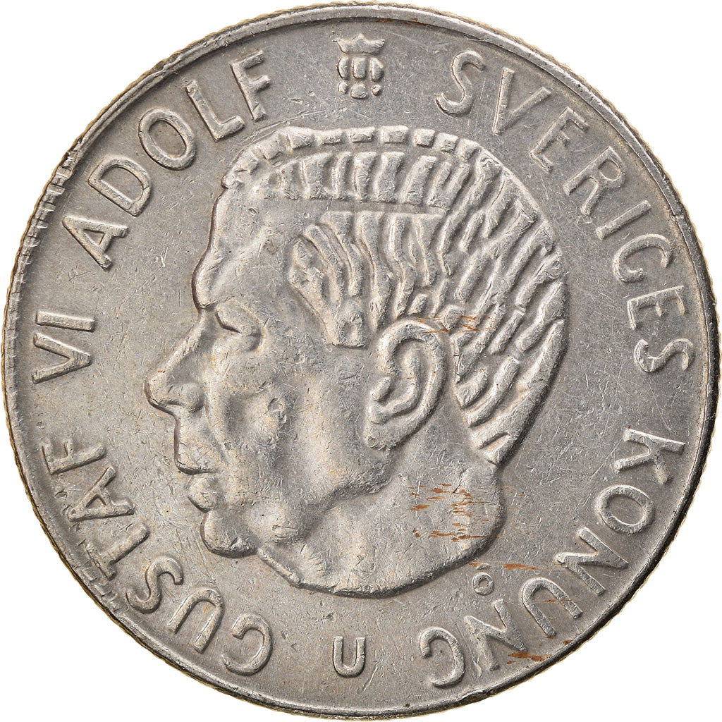 Coin, Sweden, Gustaf V, Krona, 1973, EF(40-45), Silver, KM:814