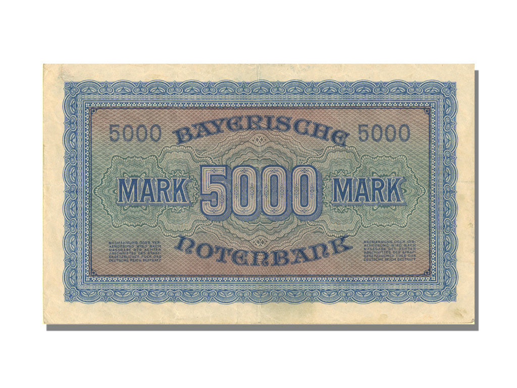 Banconote, Stati tedeschi, 5000 Mark, 1922, SPL