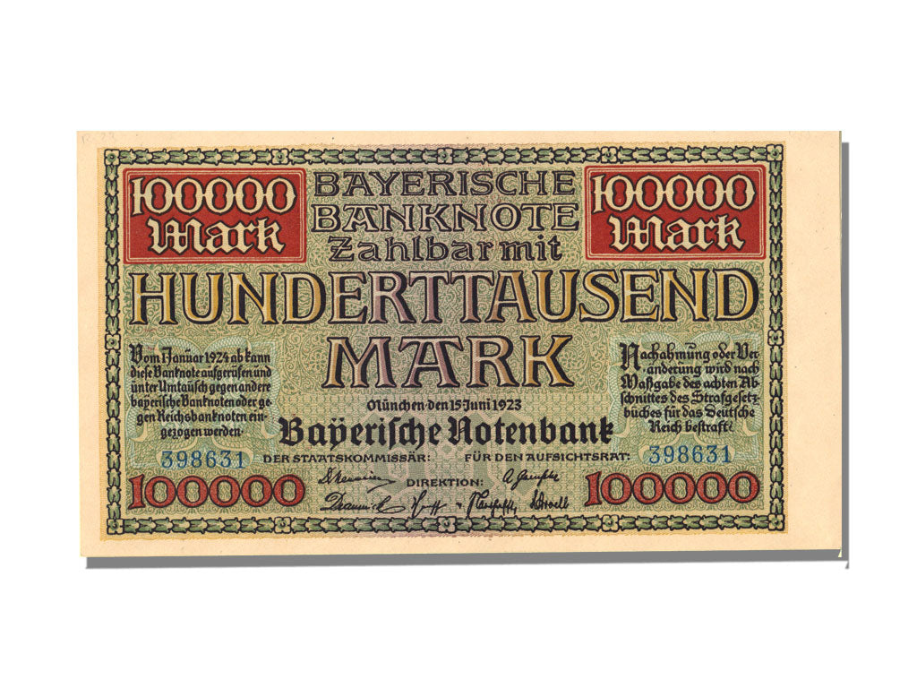 German States, 100000 Mark, 1923, UNC(65-70)
