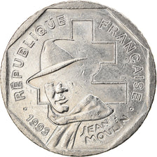 Moneta, Francja, Jean Moulin, 2 Francs, 1993, AU(50-53), Nikiel, KM:1062