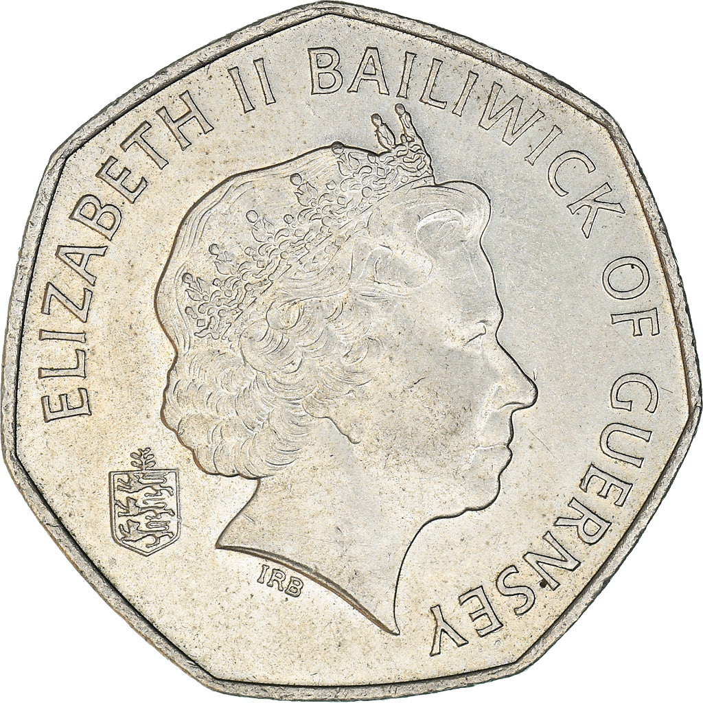 Coin, Guernsey, Elizabeth II, 50 Pence, 2003, British Royal Mint, AU(50-53)