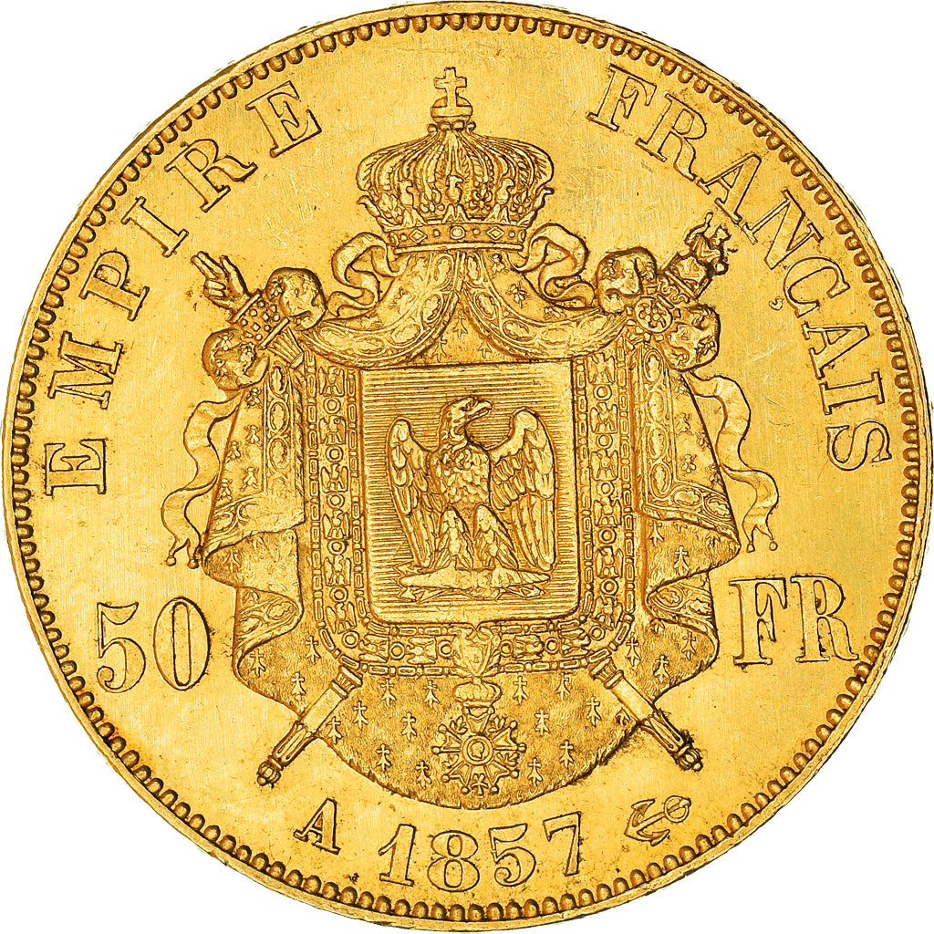 Monnaie, France, Napoleon III, 50 Francs, 1857, Paris, TTB+, Or, Gadoury:1111