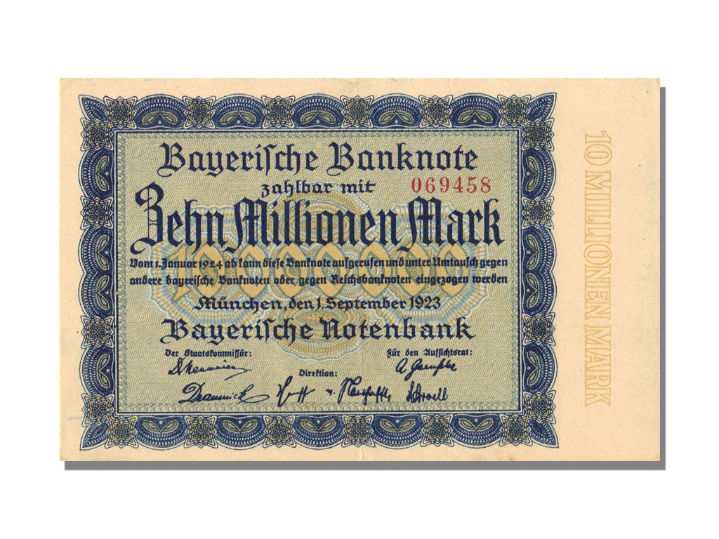 German States, 10 Million Mark, 1923, UNC(65-70)