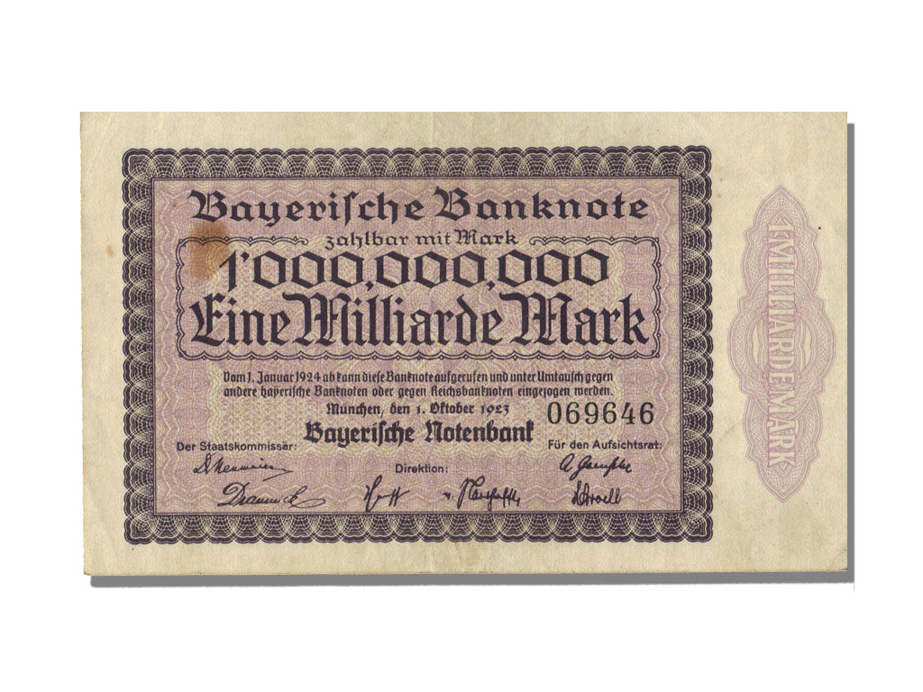 German States, 1 Milliarde Mark, 1923, KM #S936, 1923-10-01, UNC(63)