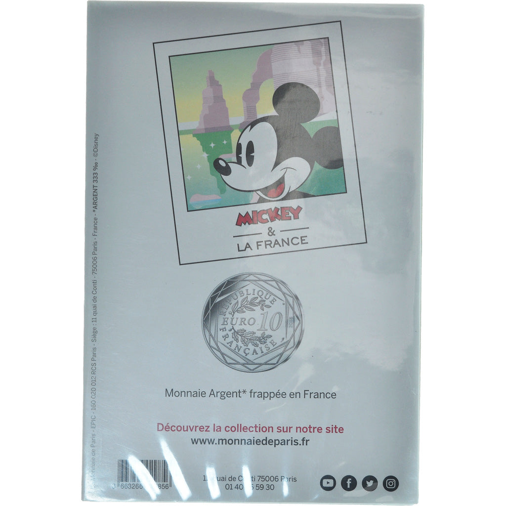 França, Monnaie de Paris, 10 Euro, Mickey (Falaise d'Étretat), 2018, Paris