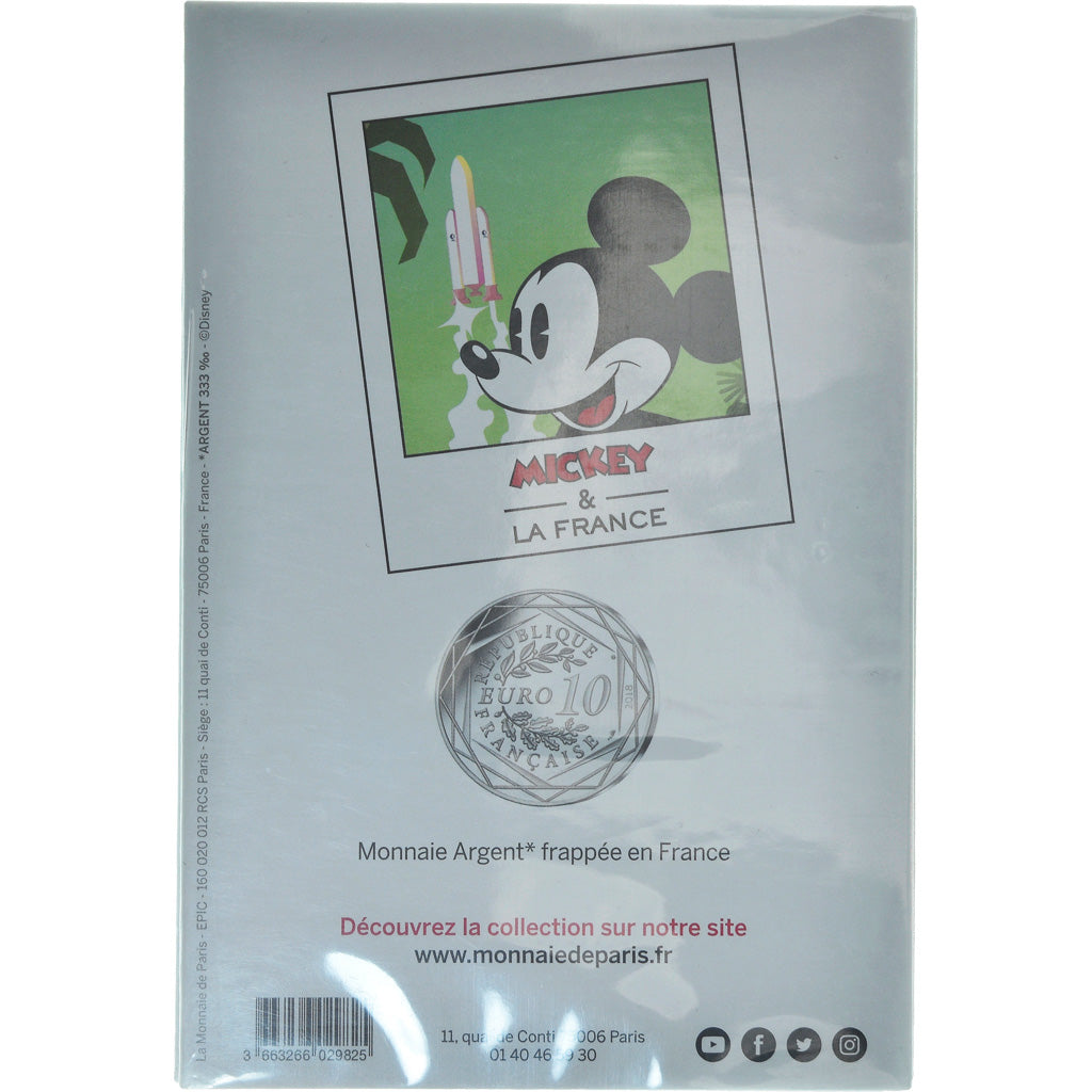 Francia, Monnaie de Paris, 10 Euro, Mickey (Guyane), 2018, Paris, FDC, Argento