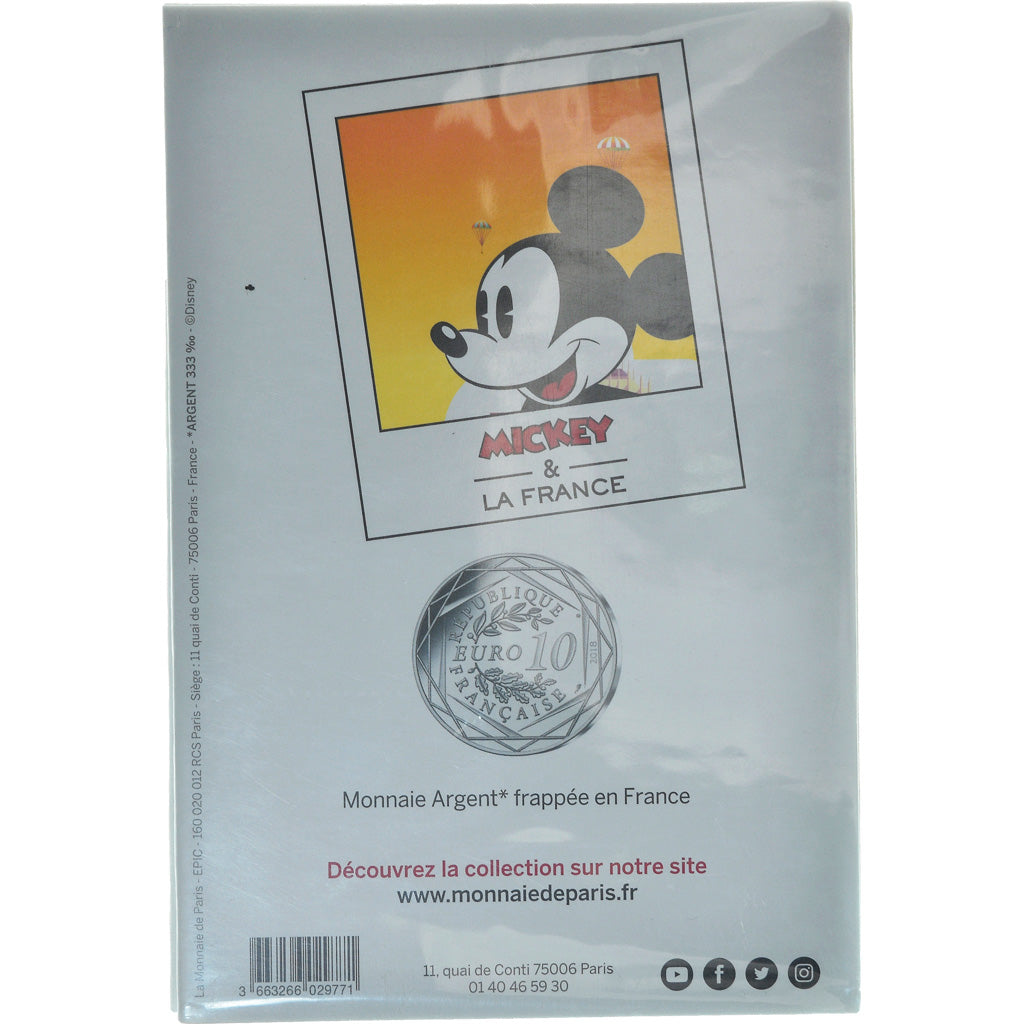 France, Monnaie de Paris, 10 Euro, Mickey (Mont Saint-Michel), 2018, Paris
