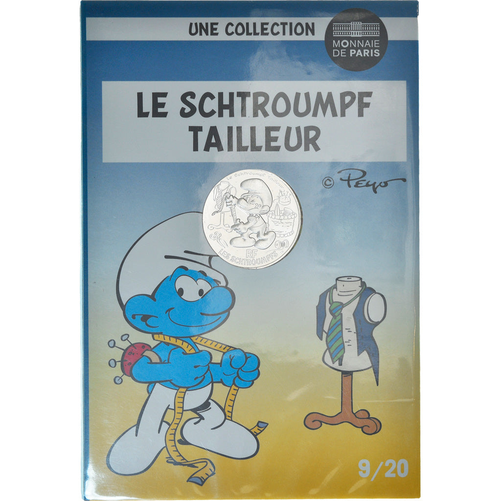 France, Monnaie de Paris, 10 Euro, Le Schtroumpf tailleur, 2020, MS(65-70)