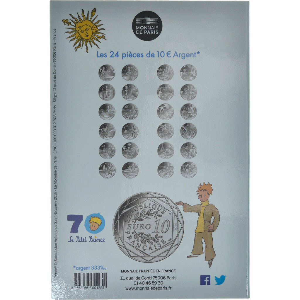 Francia, Monnaie de Paris, 10 Euro, Le Petit Prince (au château de Versailles)