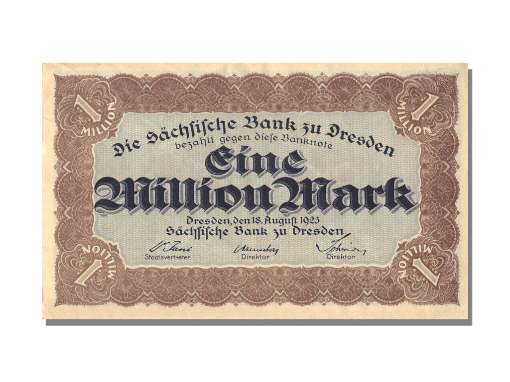 Biljet, Duitse staten, 1 Million Mark, 1923, SPL