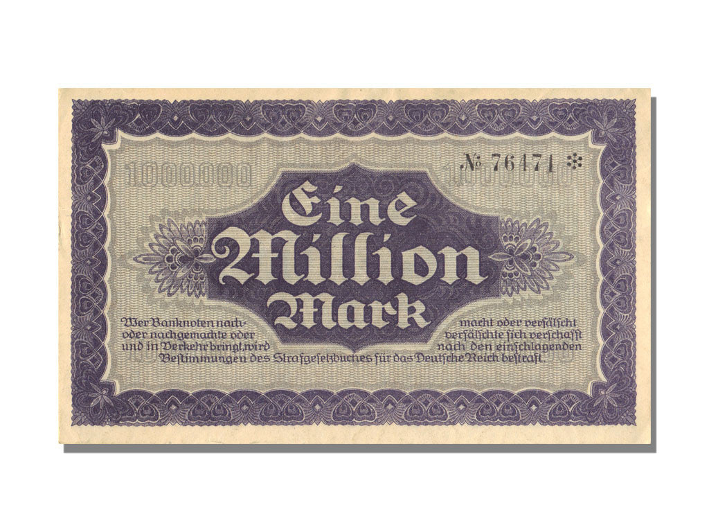 Biljet, Duitse staten, 1 Million Mark, 1923, SPL