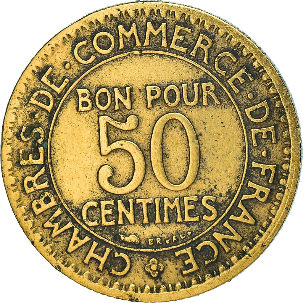 Coin, France, Chambre de commerce, 50 Centimes, 1921, VF(20-25)