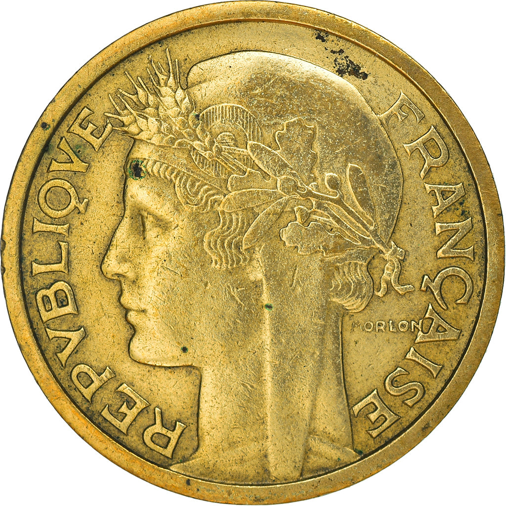 Munten, Frankrijk, Morlon, Franc, 1937, Paris, FR+, Aluminum-Bronze, KM:885