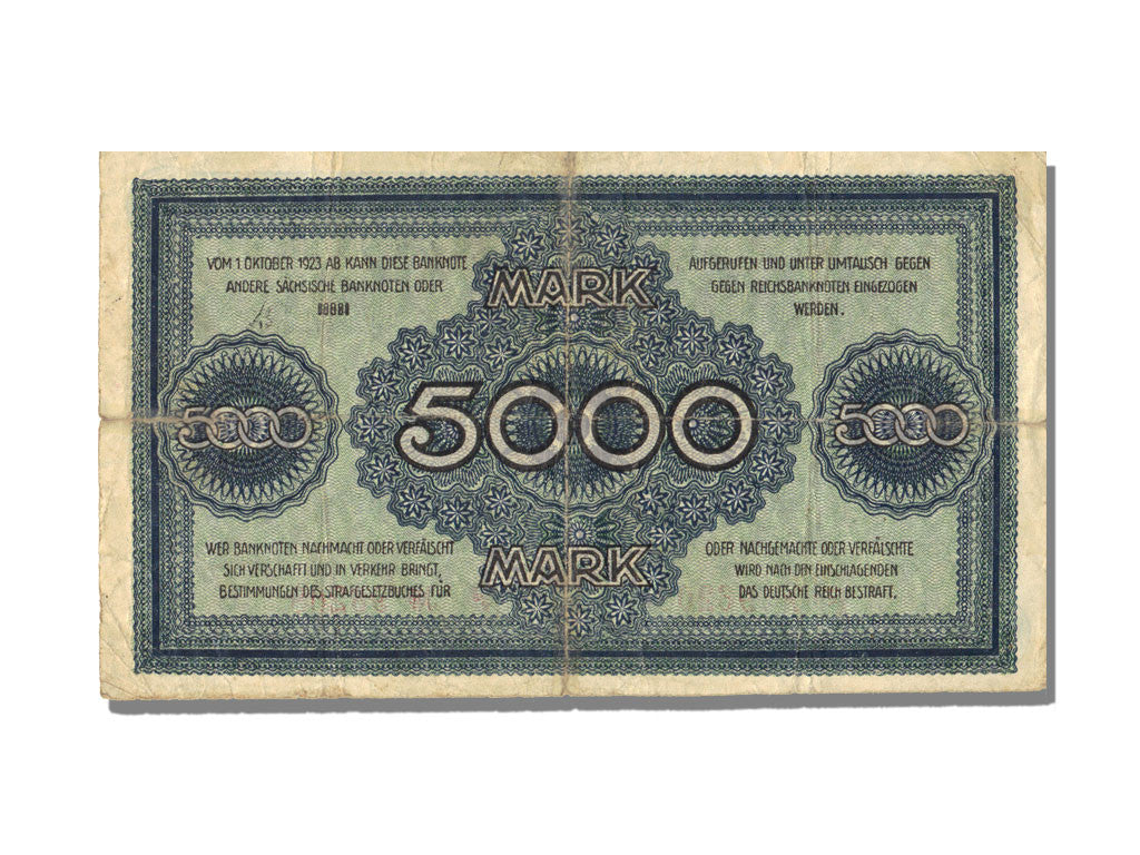German States, 10,000 Mark, 1923, KM #S958, 1923-03-12, VF(30-35)