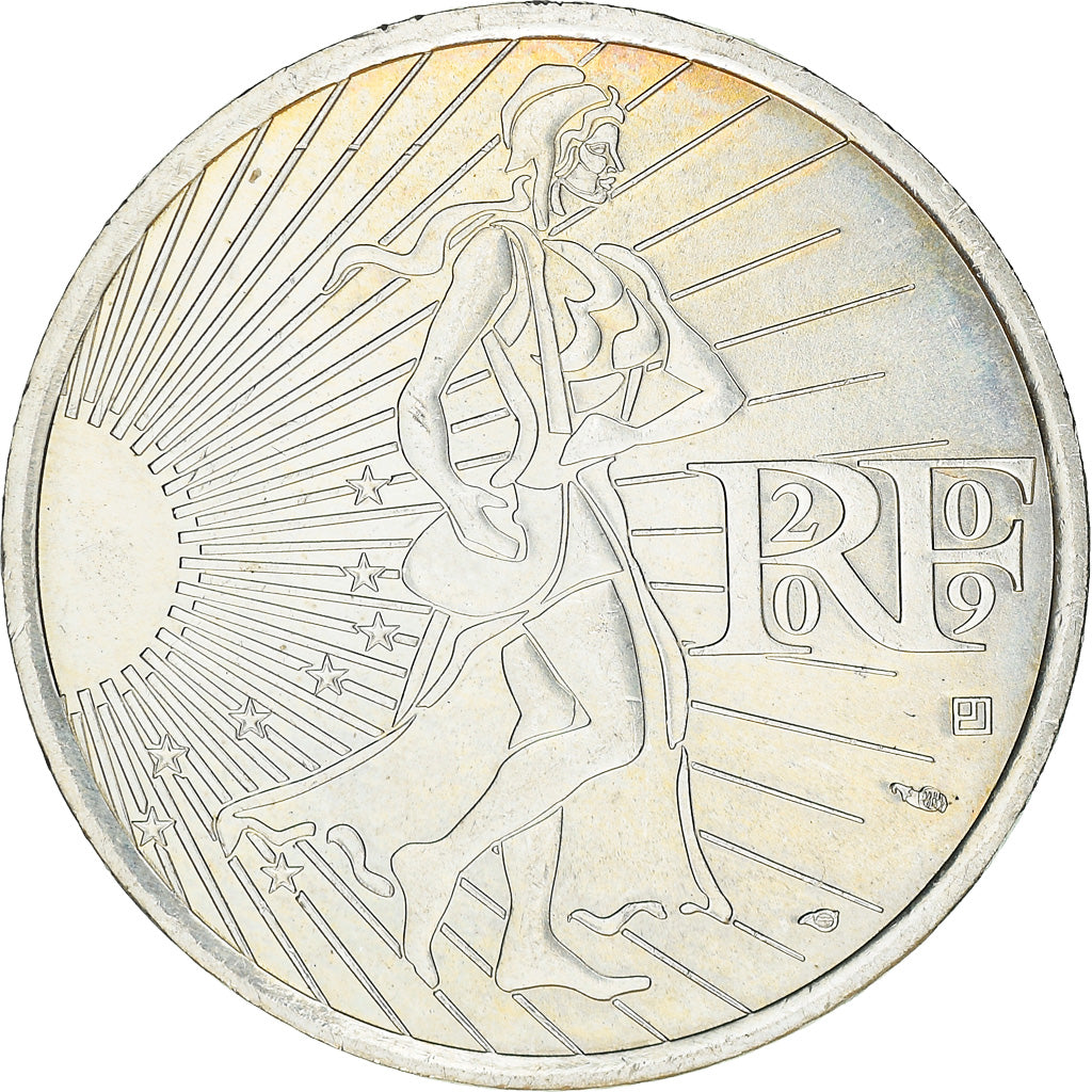 France, 10 Euro, 2009, BU, MS(63), Silver, Gadoury:EU337, KM:1580