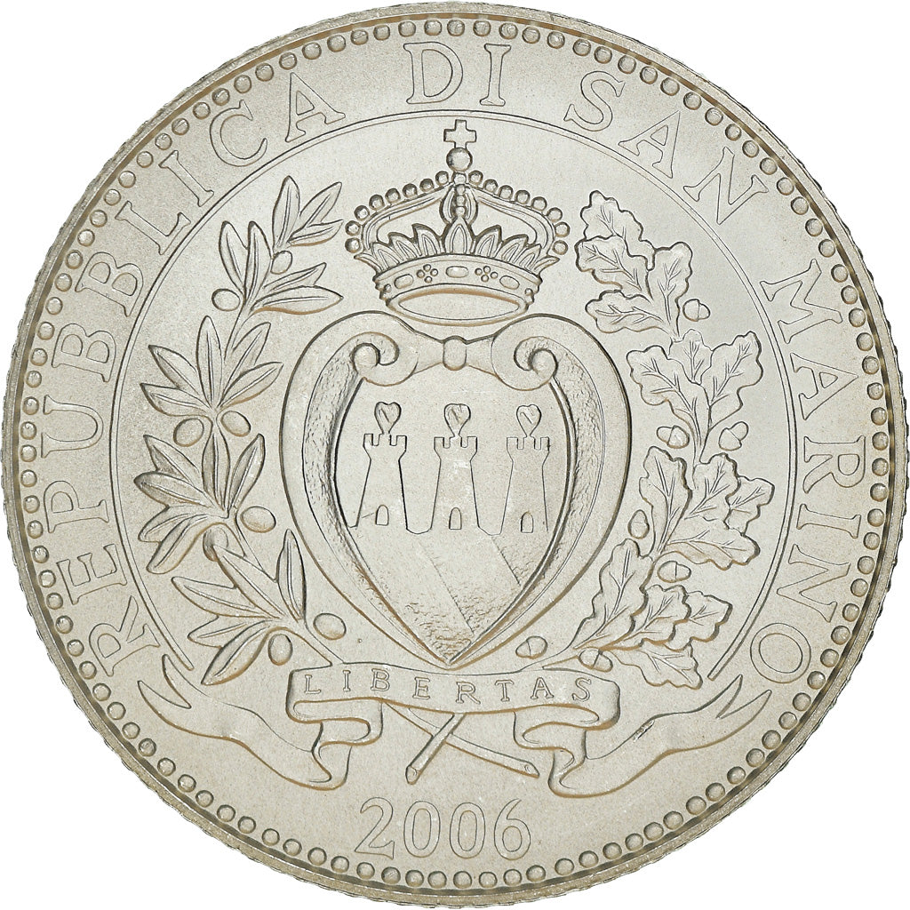 San Marino, 5 Euro, Melchiorre Delfico, 2006, MS(65-70), Silver