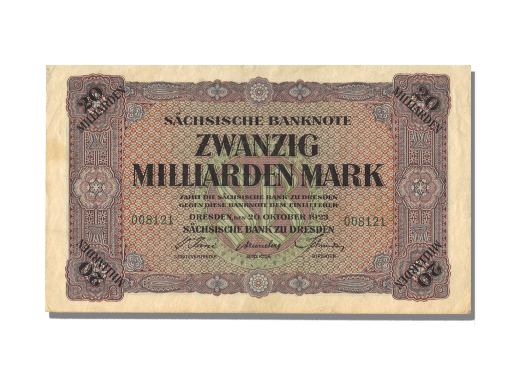German States, 20 Billion Mark, 1923, UNC(63)