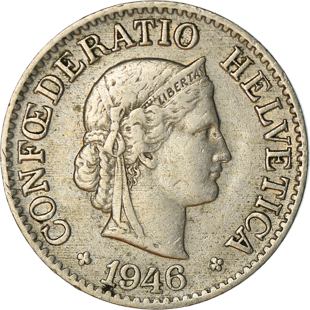 Coin, Switzerland, 10 Rappen, 1946, Bern, VF(30-35), Copper-nickel, KM:27