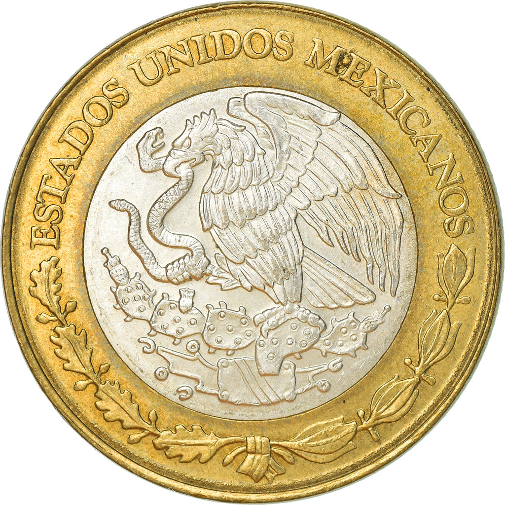 Moneda, México, 10 Nuevo Pesos, 1992, Mexico City, EBC, Bimetálico, KM:553