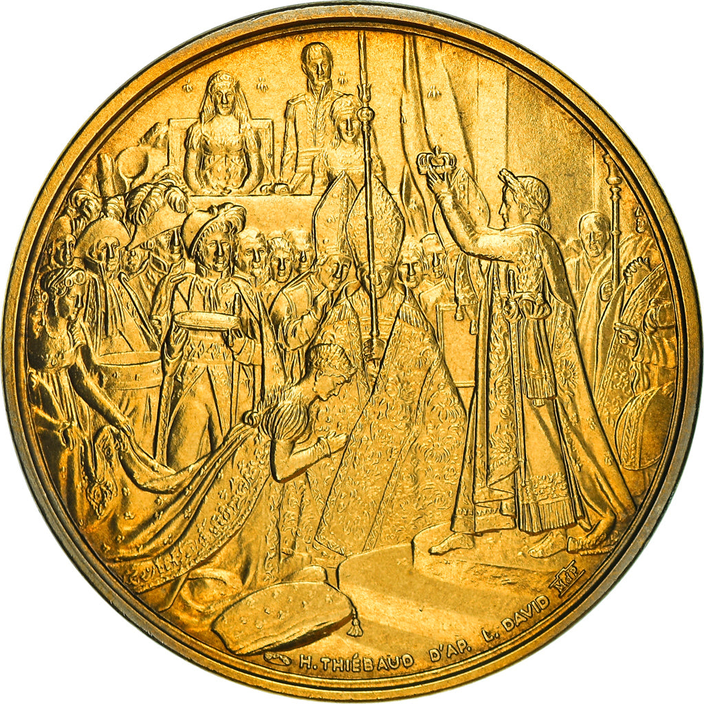 France, Medal, Napoléon Empereur et Roi, David, MS(65-70), Nickel-brass