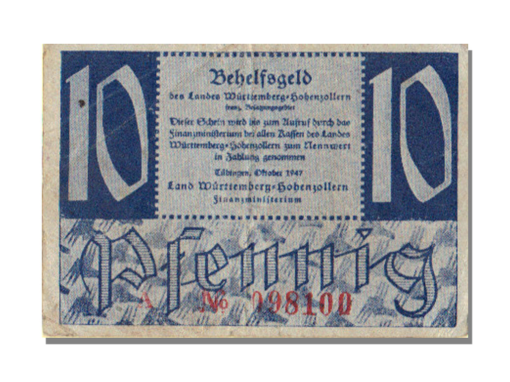 Germany, 10 Pfennig, 1947, KM #S1008a, 1947-10-01, VF(30-35)