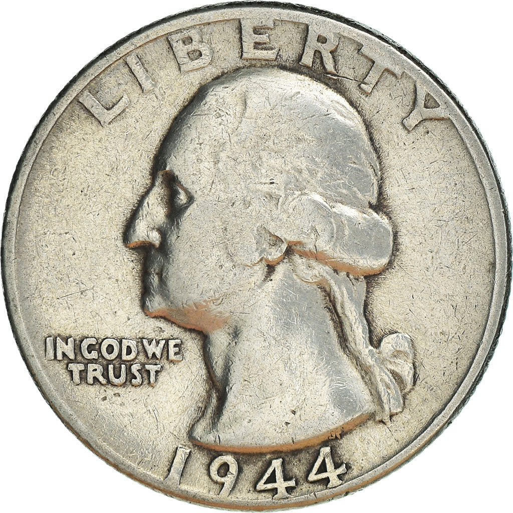 Coin, United States, Washington Quarter, Quarter, 1944, U.S. Mint, Philadelphia