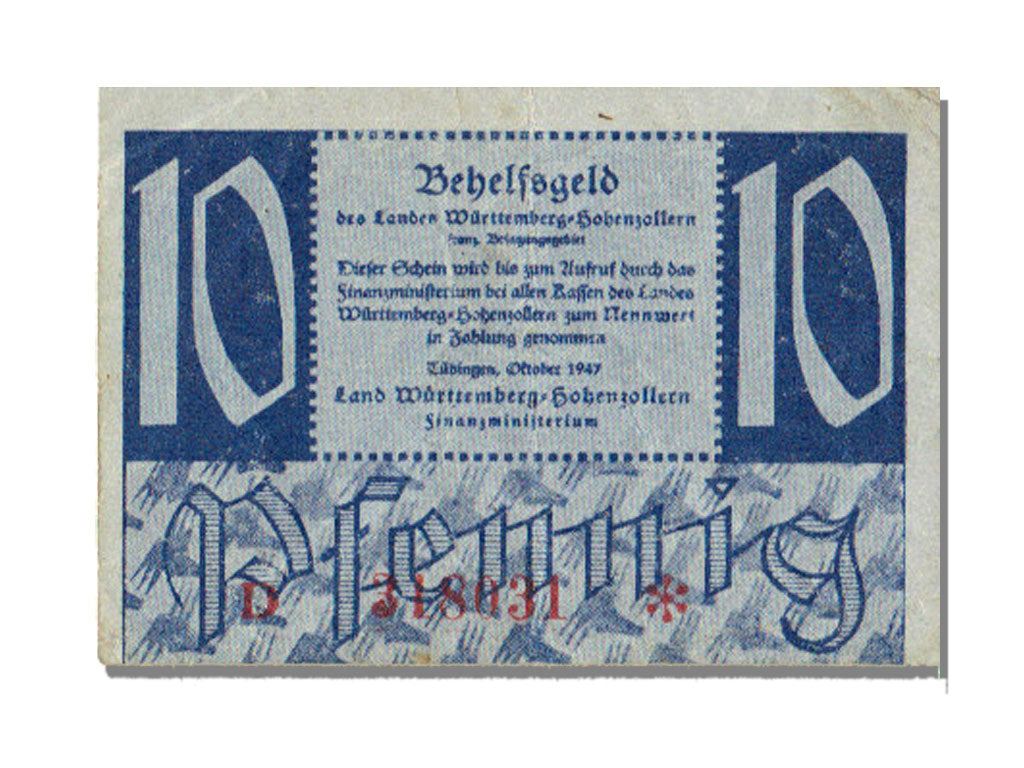 Germany, 10 Pfennig, 1947, KM #S1008b, 1947-10-01, AU(55-58)