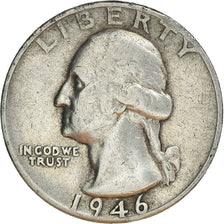 Coin, United States, Washington Quarter, Quarter, 1946, U.S. Mint, Philadelphia