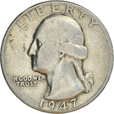 Coin, United States, Washington Quarter, Quarter, 1947, U.S. Mint, Philadelphia