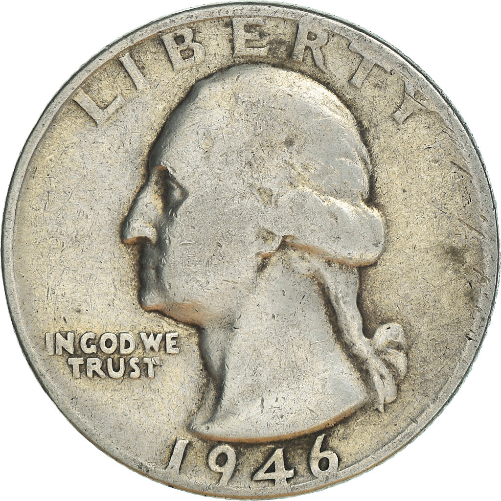 Coin, United States, Washington Quarter, Quarter, 1946, U.S. Mint, Philadelphia