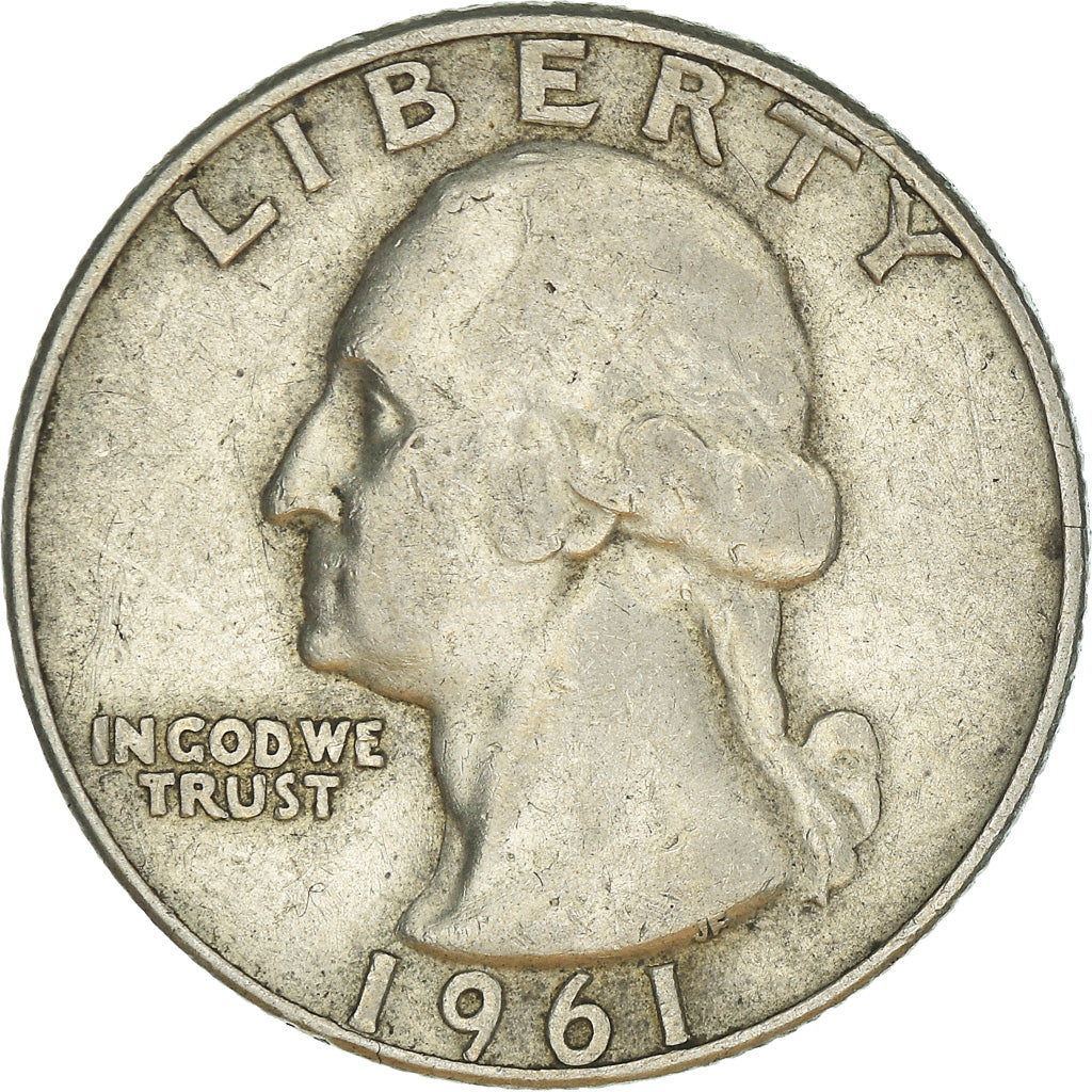 Coin, United States, Washington Quarter, Quarter, 1961, U.S. Mint, Denver