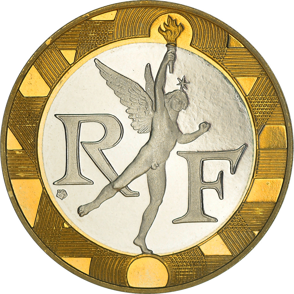 Coin, France, Génie, 10 Francs, 1995, Proof / BE, MS(65-70), Aluminum-Bronze