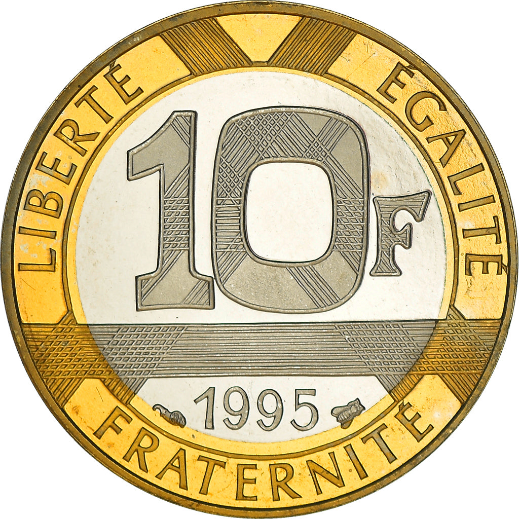 Coin, France, Génie, 10 Francs, 1995, Proof / BE, MS(65-70), Aluminum-Bronze