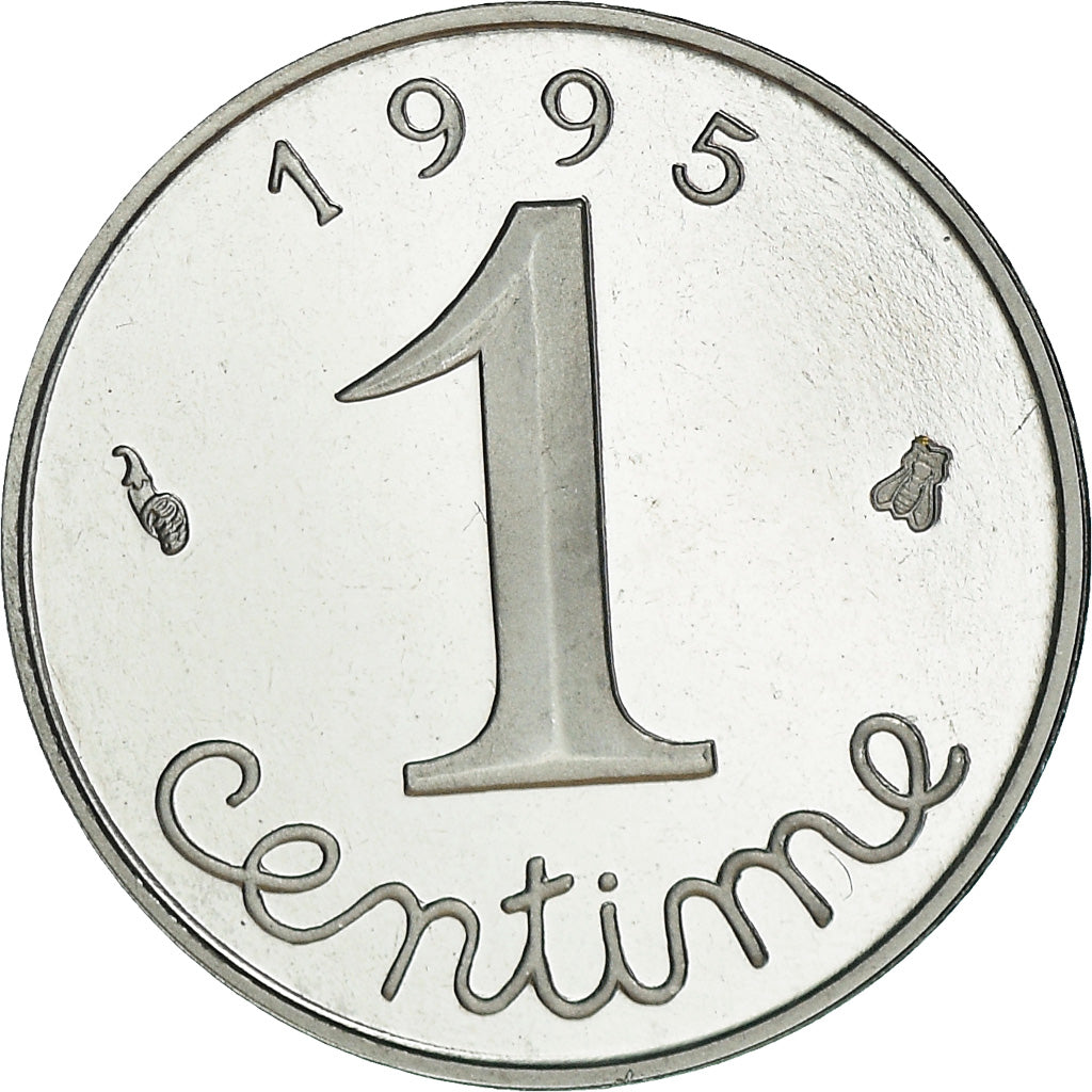 Moneta, Francia, Épi, Centime, 1995, Paris, 1 centime BE / Proof, FDC, Acciaio