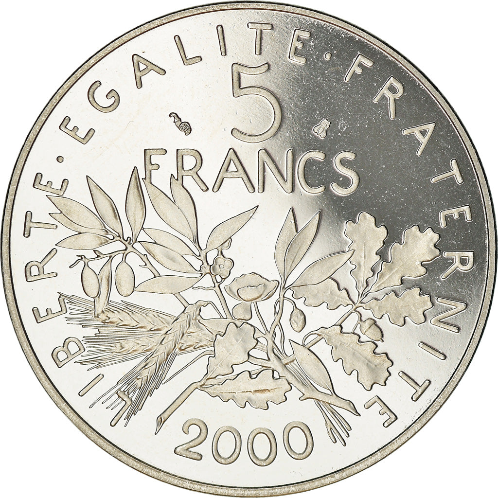Coin, France, Semeuse, 5 Francs, 2000, Paris, Proof / BE, MS(65-70), Nickel Clad