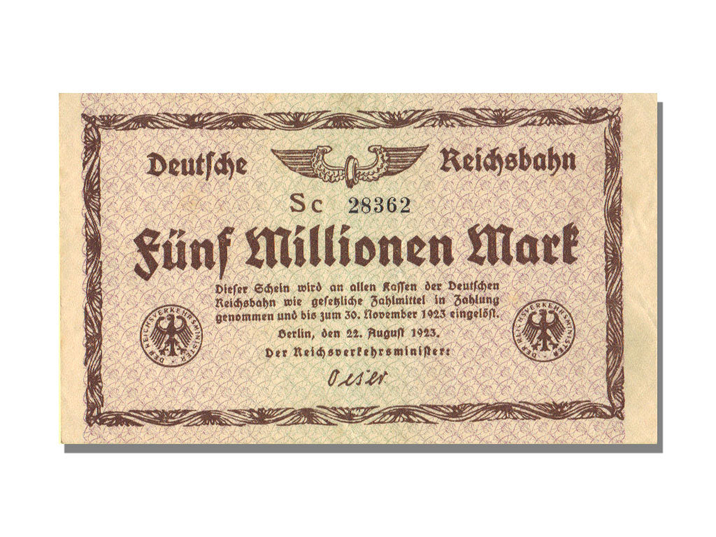 Germany, 5 Millions Mark, 1923, 1923-08-22, UNC(63)
