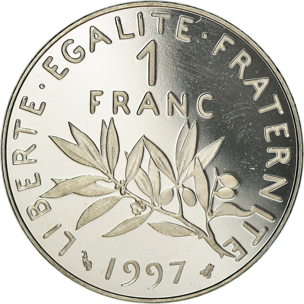 Coin, France, Semeuse, Franc, 1997, Paris, Proof / BE, MS(65-70), Nickel