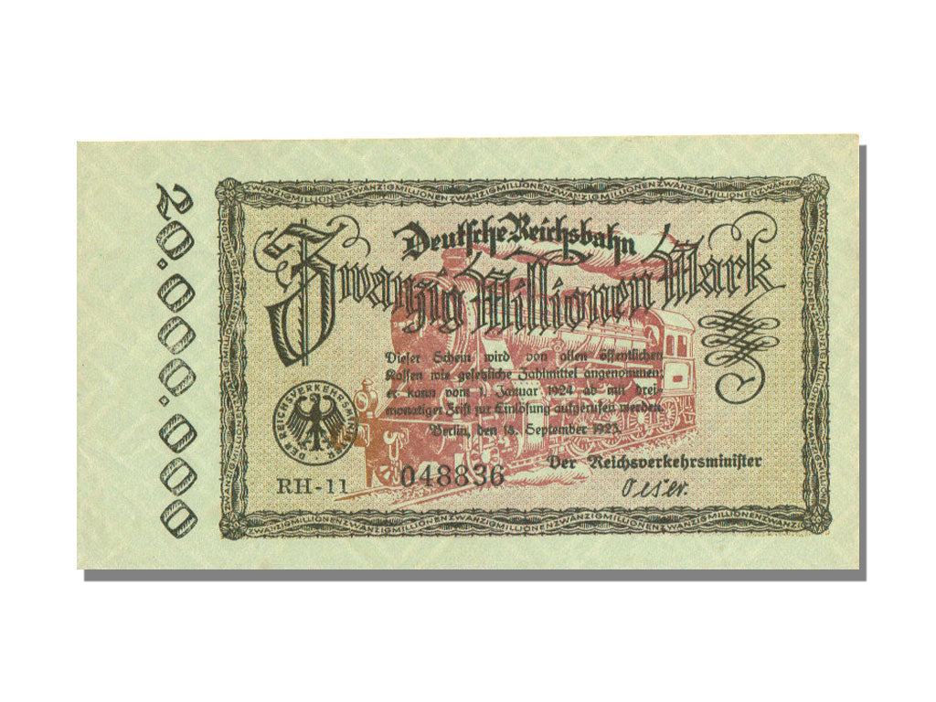 Germany, 20 Millionen Mark, 1923, KM #S1015, 1923-09-18, UNC(65-70)