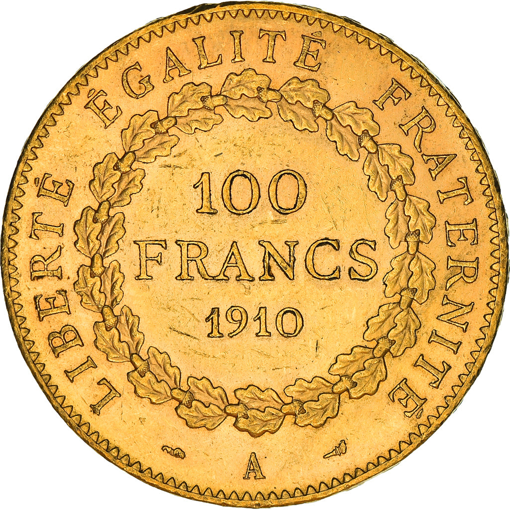 Monnaie, France, 100 Francs, 1910, Paris, Génie, TTB+, Or, Gadoury:1137a