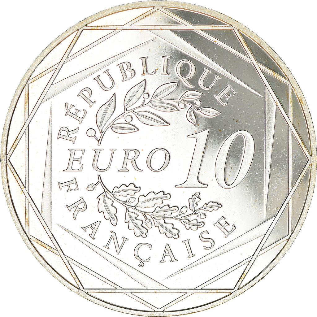 France, 10 Euro, Coq, 2014, Paris, BE, MS(65-70), Silver, Gadoury:EU657