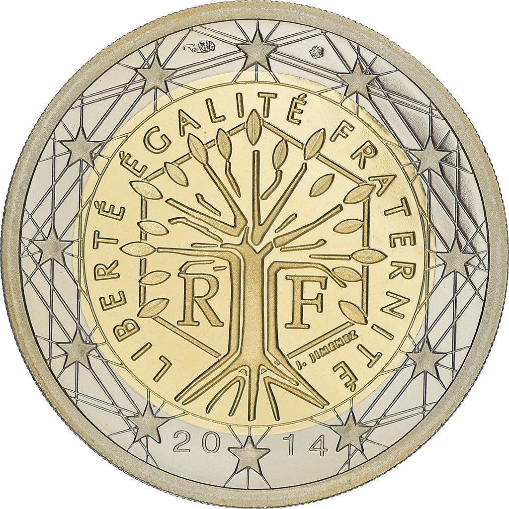 France, 2 Euro, 2014, Paris, Proof, FDC, Bi-Metallic, Gadoury:8a., KM:1414