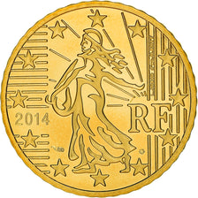 Francia, 50 Centimes, 2014, Paris, Proof / BE, FDC, Bi-metallico, Gadoury:7a.
