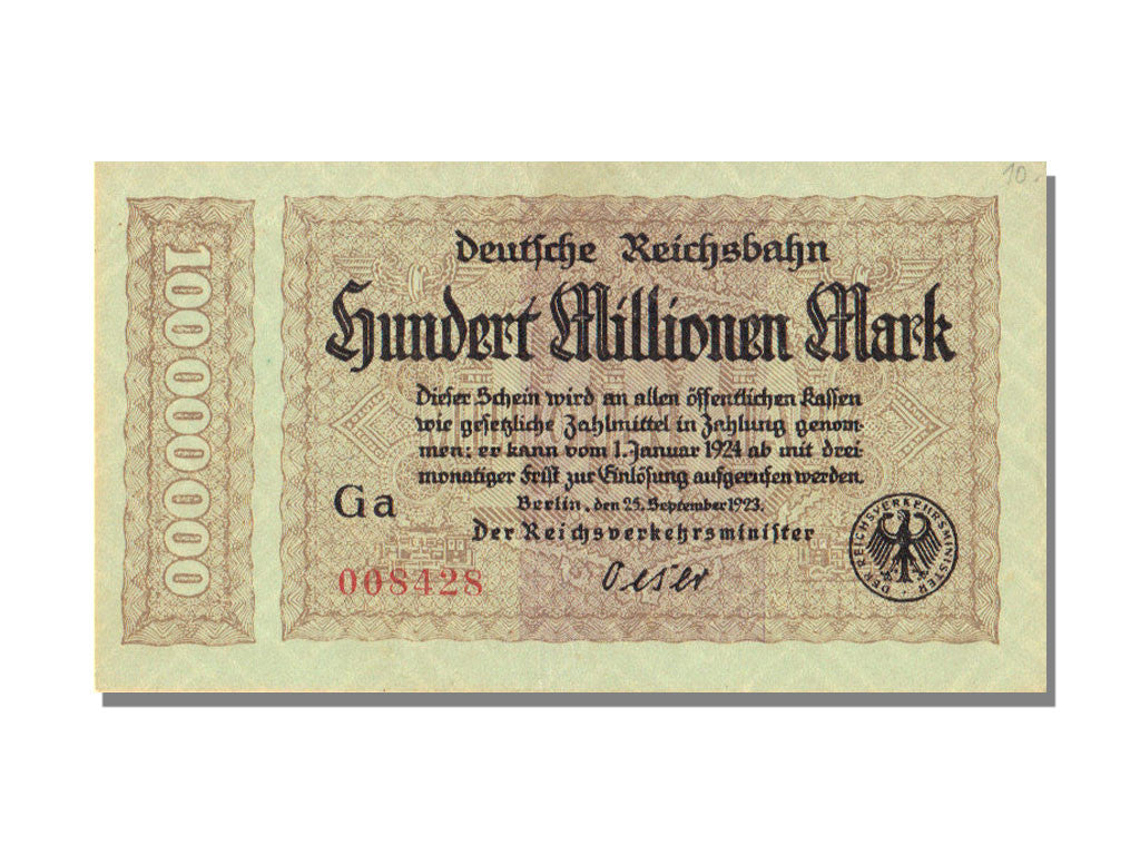 Germany, 100 Millionen Mark, 1923, KM #S1017a, 1923-09-25, UNC(63)