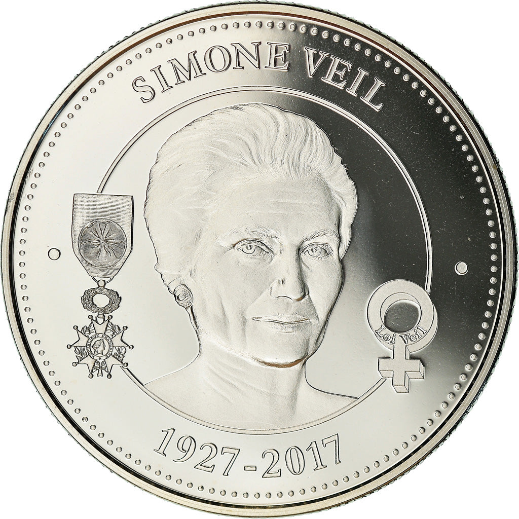 France, Medal, Simone Veil, Collection Panthéon, 2017, MS(65-70), Copper-nickel