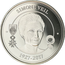 France, Medal, Simone Veil, Collection Panthéon, 2017, MS(65-70), Copper-nickel
