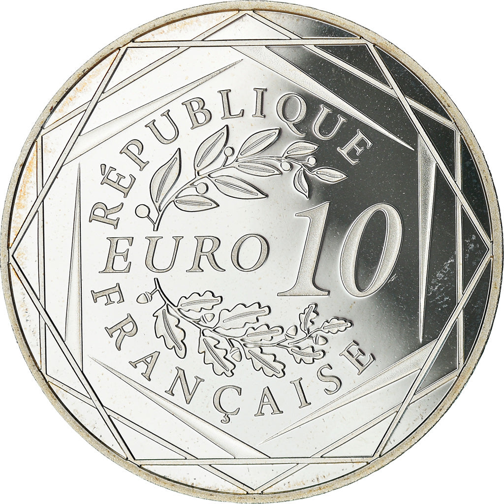 France, 10 Euro, Coq, 2015, Paris, Proof / BE, MS(65-70), Silver, Gadoury:EU728